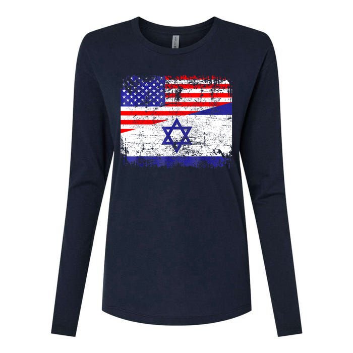 I Stand With Israel Pray For Israel Us Israel Flag Womens Cotton Relaxed Long Sleeve T-Shirt