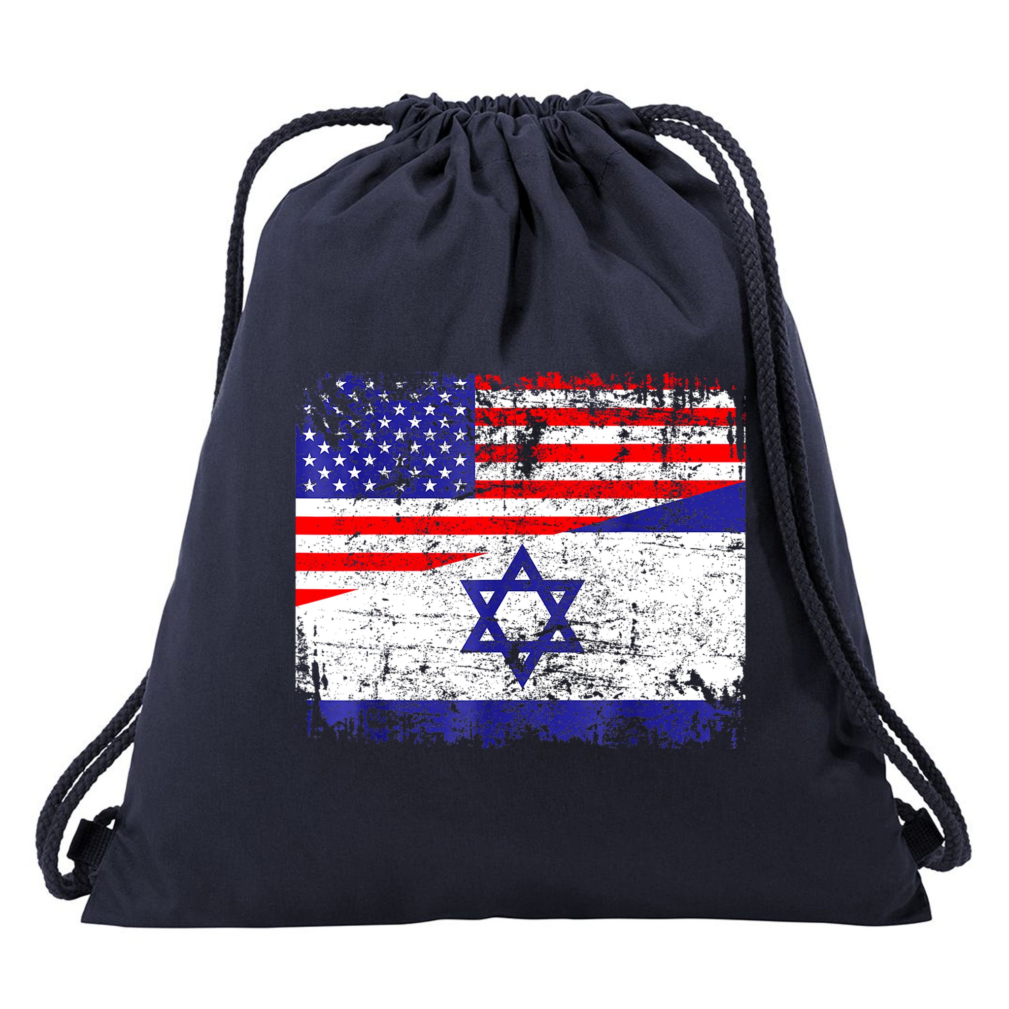 I Stand With Israel Pray For Israel Us Israel Flag Drawstring Bag