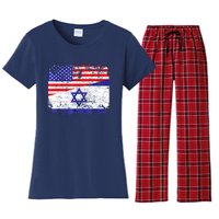 I Stand With Israel Pray For Israel Us Israel Flag Women's Flannel Pajama Set