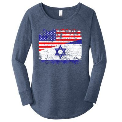 I Stand With Israel Pray For Israel Us Israel Flag Women's Perfect Tri Tunic Long Sleeve Shirt