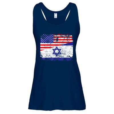 I Stand With Israel Pray For Israel Us Israel Flag Ladies Essential Flowy Tank