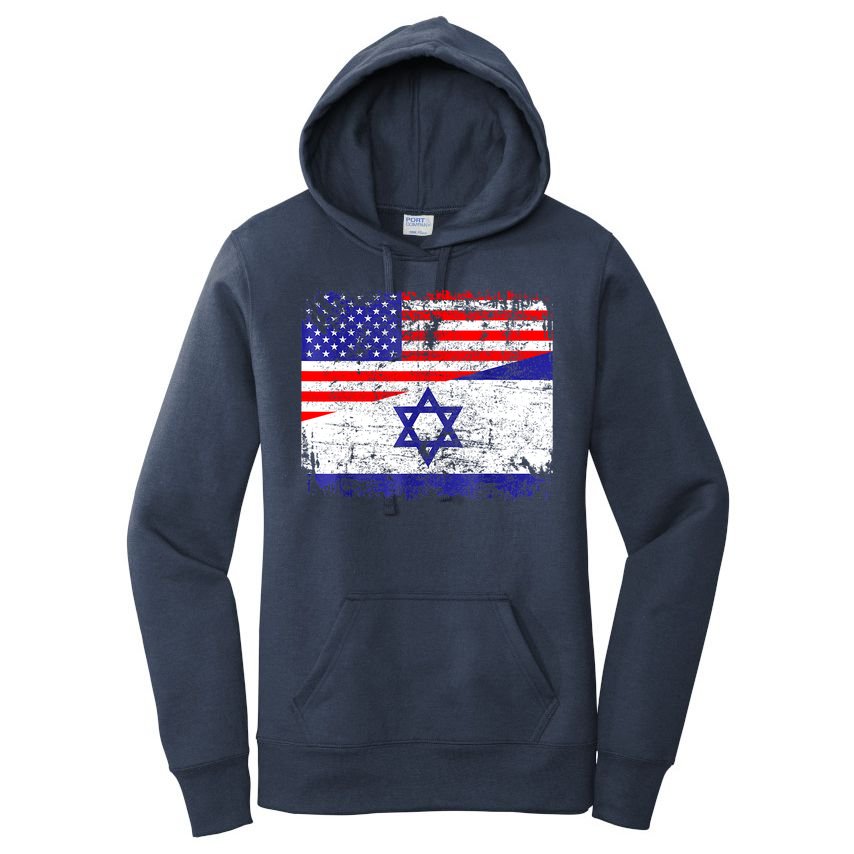 I Stand With Israel Pray For Israel Us Israel Flag Women's Pullover Hoodie