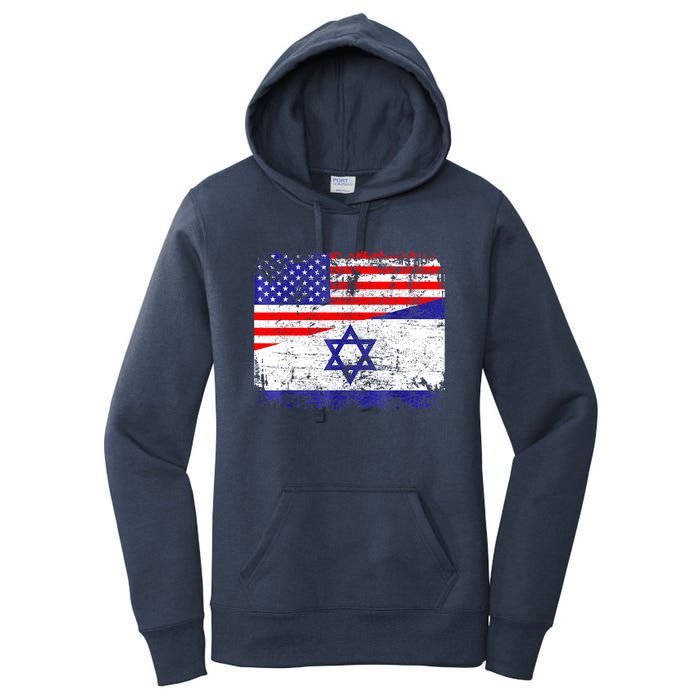 I Stand With Israel Pray For Israel Us Israel Flag Women's Pullover Hoodie