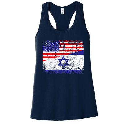 I Stand With Israel Pray For Israel Us Israel Flag Women's Racerback Tank