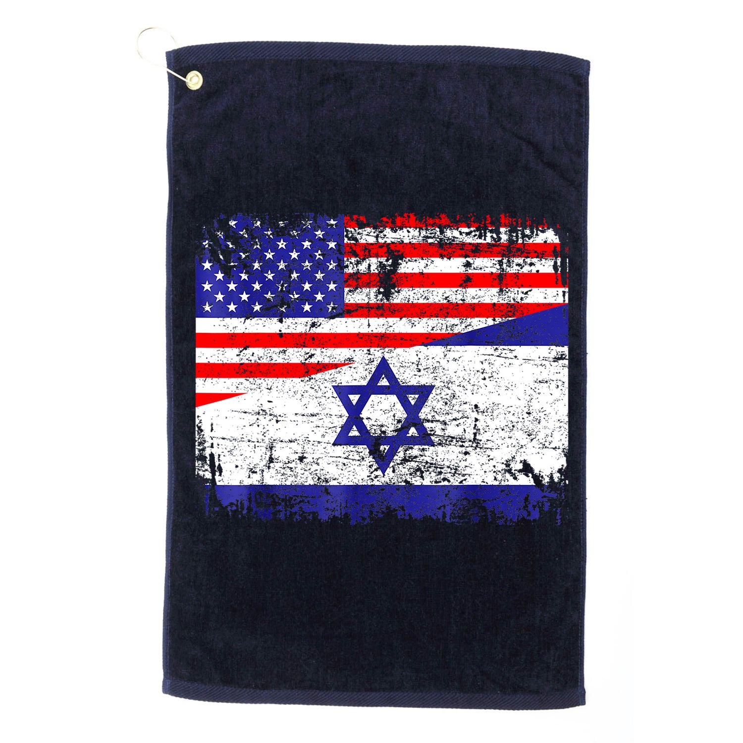 I Stand With Israel Pray For Israel Us Israel Flag Golf Towel