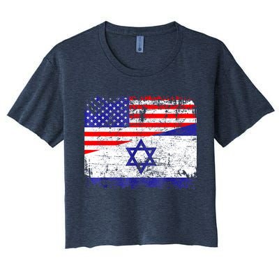 I Stand With Israel Pray For Israel Us Israel Flag Crop Top
