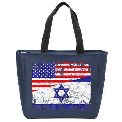 I Stand With Israel Pray For Israel Us Israel Flag Zip Tote Bag