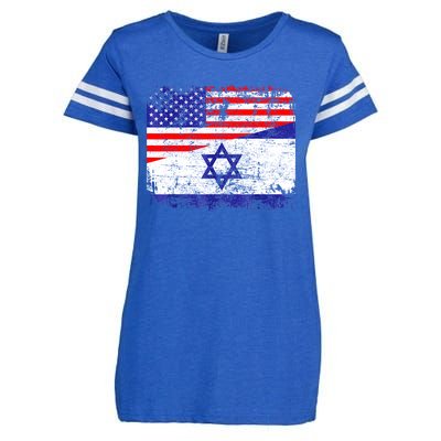 I Stand With Israel Pray For Israel Us Israel Flag Enza Ladies Jersey Football T-Shirt