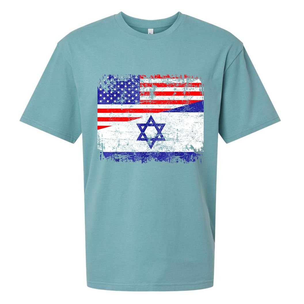 I Stand With Israel Pray For Israel Us Israel Flag Sueded Cloud Jersey T-Shirt