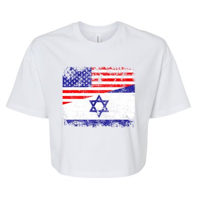 I Stand With Israel Pray For Israel Us Israel Flag Bella+Canvas Jersey Crop Tee