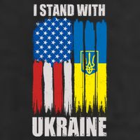 I Stand With Ukraine Painted USA Ukrainian Flags Adult Drive Performance Visor