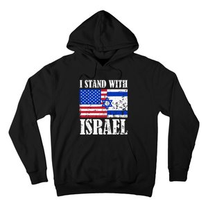 I Stand With Israel Patriotic, USA and Israel Flag Hoodie