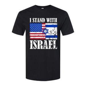 I Stand With Israel Patriotic, USA and Israel Flag Softstyle CVC T-Shirt