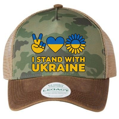 I Stand With Ukraine Save Free Support Ukraine Retro Vintage Legacy Tie Dye Trucker Hat