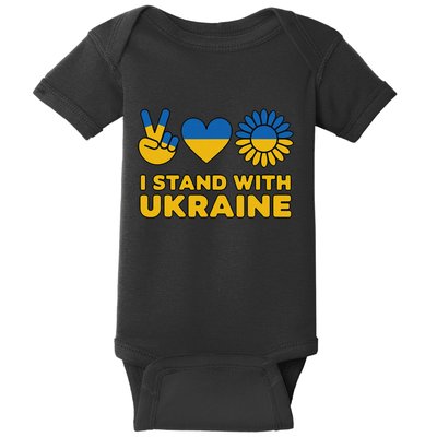 I Stand With Ukraine Save Free Support Ukraine Retro Vintage Baby Bodysuit