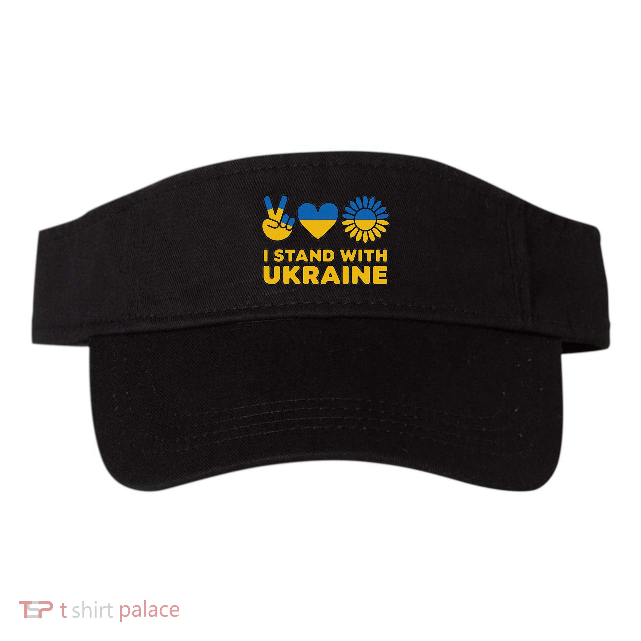 I Stand With Ukraine Save Free Support Ukraine Retro Vintage Visor
