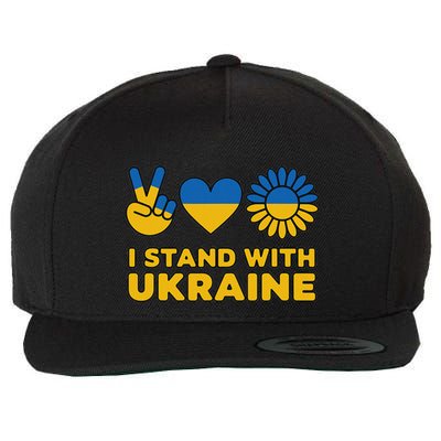 I Stand With Ukraine Save Free Support Ukraine Retro Vintage Wool Snapback Cap