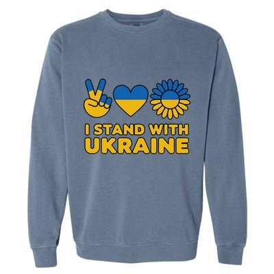 I Stand With Ukraine Save Free Support Ukraine Retro Vintage Garment-Dyed Sweatshirt