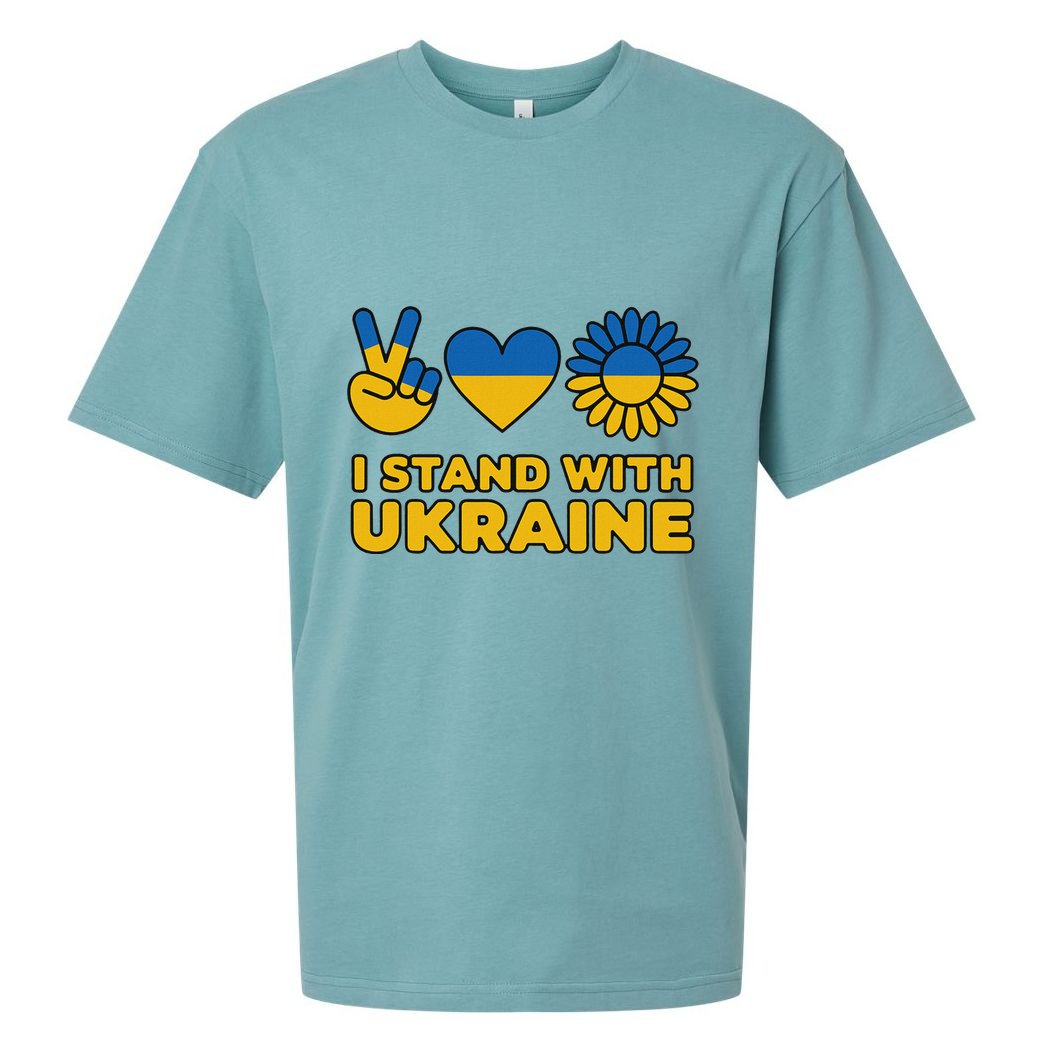 I Stand With Ukraine Save Free Support Ukraine Retro Vintage Sueded Cloud Jersey T-Shirt