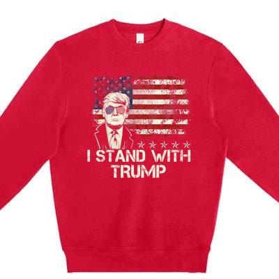 I Stand With Trump Pro Trump Supporter Free Trump Premium Crewneck Sweatshirt