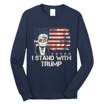 I Stand With Trump Pro Trump Supporter Free Trump Long Sleeve Shirt