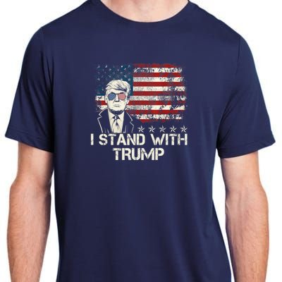 I Stand With Trump Pro Trump Supporter Free Trump Adult ChromaSoft Performance T-Shirt