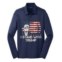 I Stand With Trump Pro Trump Supporter Free Trump Silk Touch Performance Long Sleeve Polo