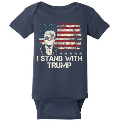 I Stand With Trump Pro Trump Supporter Free Trump Baby Bodysuit