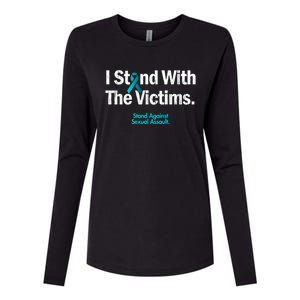 I Stand With The Victims Sexual Assault Awareness Cute Gift Womens Cotton Relaxed Long Sleeve T-Shirt