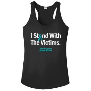 I Stand With The Victims Sexual Assault Awareness Cute Gift Ladies PosiCharge Competitor Racerback Tank