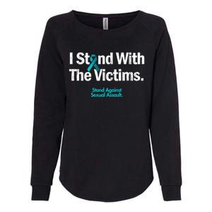 I Stand With The Victims Sexual Assault Awareness Cute Gift Womens California Wash Sweatshirt