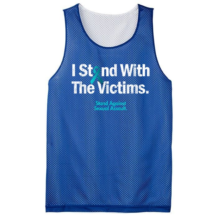 I Stand With The Victims Sexual Assault Awareness Cute Gift Mesh Reversible Basketball Jersey Tank