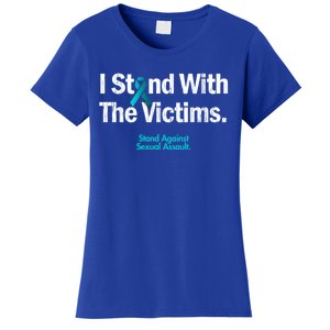 I Stand With The Victims Sexual Assault Awareness Cute Gift Women's T-Shirt