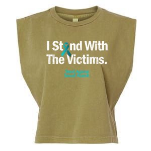 I Stand With The Victims Sexual Assault Awareness Cute Gift Garment-Dyed Women's Muscle Tee