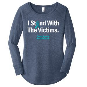 I Stand With The Victims Sexual Assault Awareness Cute Gift Women's Perfect Tri Tunic Long Sleeve Shirt