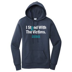 I Stand With The Victims Sexual Assault Awareness Cute Gift Women's Pullover Hoodie