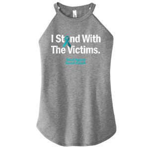 I Stand With The Victims Sexual Assault Awareness Cute Gift Women's Perfect Tri Rocker Tank