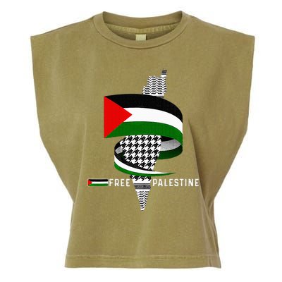 I Stand With Palestine For Their Freedom Free Palestine Garment-Dyed Women's Muscle Tee