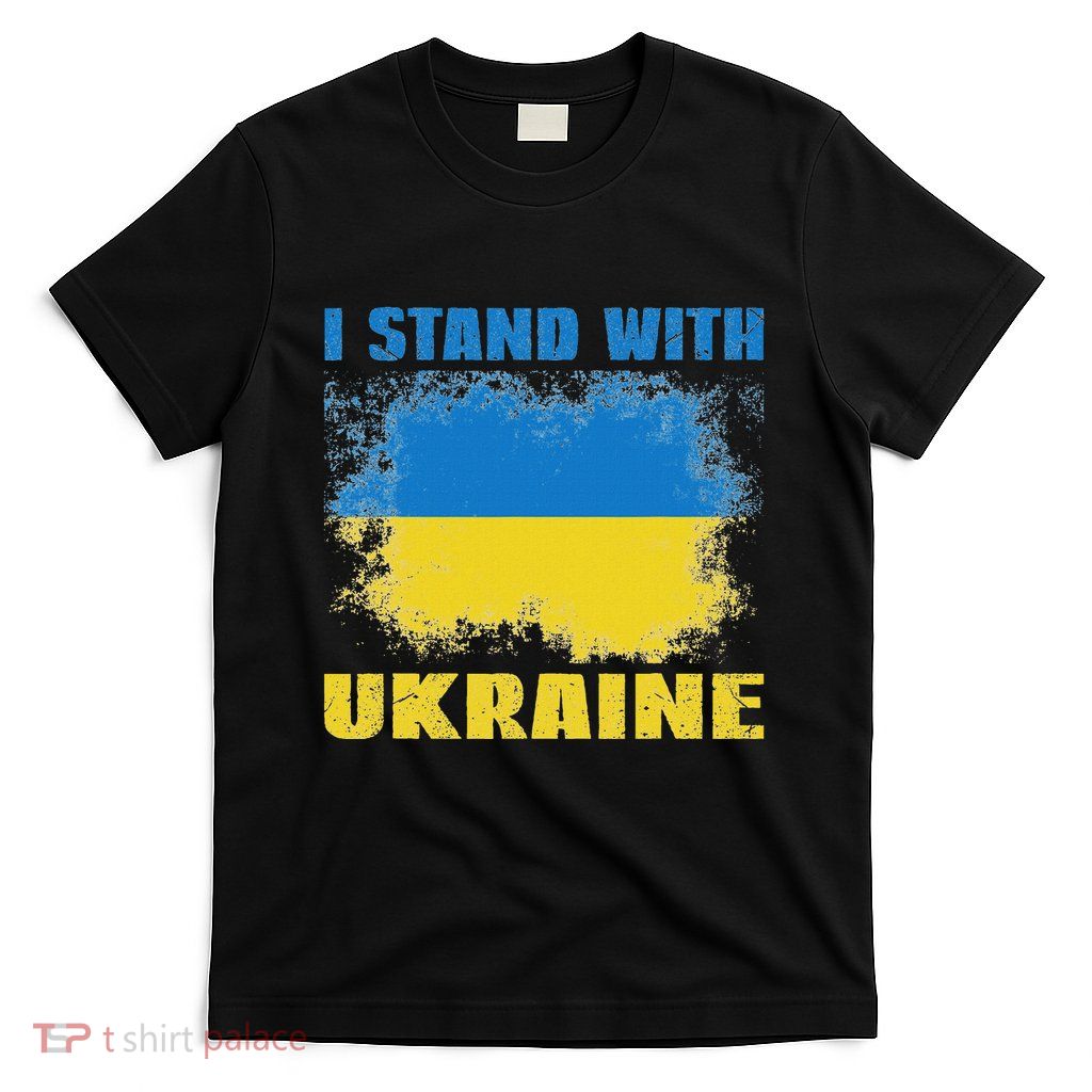 I Stand With Ukraine Ukrainian Flag Support & Solidarity T-Shirt