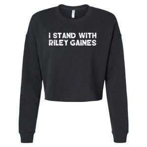 I Stand With Riley Gaines Cropped Pullover Crew