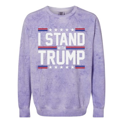 I Stand With Trump Colorblast Crewneck Sweatshirt