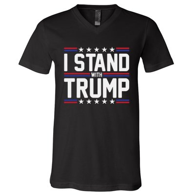 I Stand With Trump V-Neck T-Shirt