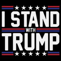 I Stand With Trump Drawstring Bag