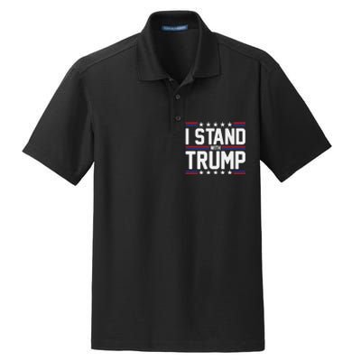 I Stand With Trump Dry Zone Grid Polo