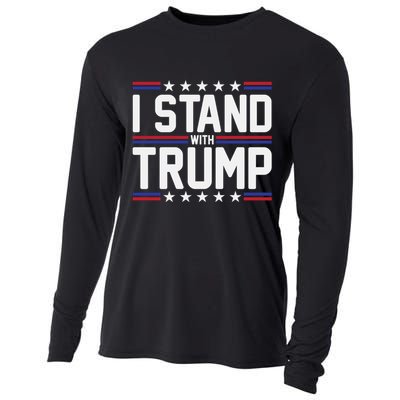 I Stand With Trump Cooling Performance Long Sleeve Crew