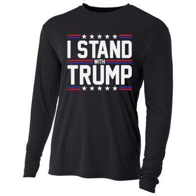 I Stand With Trump Cooling Performance Long Sleeve Crew