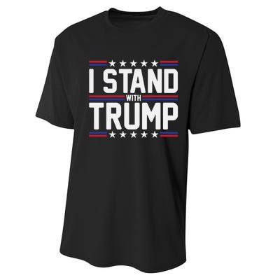 I Stand With Trump Performance Sprint T-Shirt