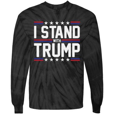 I Stand With Trump Tie-Dye Long Sleeve Shirt