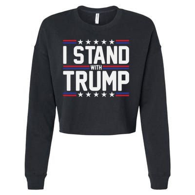 I Stand With Trump Cropped Pullover Crew