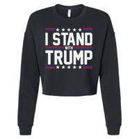I Stand With Trump Cropped Pullover Crew